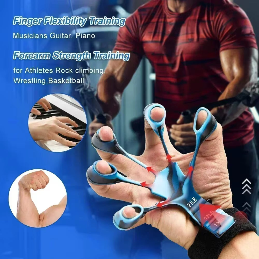 Fitness and Exercise Training Gripper, Hand Expander, Finger Squeeze, Sports Gym, Training Accessories, 5 Resistance, Training 